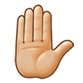 Emoji ✋🏼 Mano Alzata: Carnagione Abbastanza Chiara su Samsung One UI 2.5.