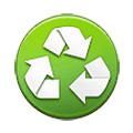 Emoji ♼ Simbolo di riciclaggio della carta su Samsung One UI 2.5.