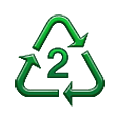 ♴ Emoji Símbolo de reciclaje para plástico tipo- 2 en Samsung One UI 2.5.