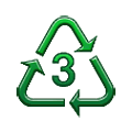 ♵ Emoji Símbolo de reciclaje para plástico tipo- 3 en Samsung One UI 2.5.