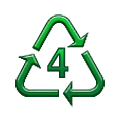 ♶ Emoji Símbolo de reciclagem para plástico-tipo 4 na Samsung One UI 2.5.