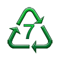 Emoji ♹ Simbolo di riciclaggio della plastica tipo -7 su Samsung One UI 2.5.