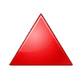 Émoji 🔺 Triangle Rouge Pointant Vers Le Haut sur Samsung One UI 2.5.