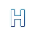 🇭 Emoji Indicador regional símbolo letra H en Samsung One UI 2.5.