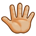 🖑🏼 Emoji Dorso de la mano con los dedos extendidos para arriba: Tono De Piel Claro Medio en Samsung One UI 2.5.
