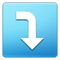 ⤵️ Emoji Flecha Derecha Curvándose Hacia Abajo en Samsung One UI 2.5.
