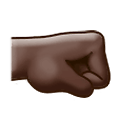 🤜🏿 Emoji Puño Hacia La Derecha: Tono De Piel Oscuro en Samsung One UI 2.5.
