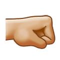 🤜🏼 Emoji Puño Hacia La Derecha: Tono De Piel Claro Medio en Samsung One UI 2.5.