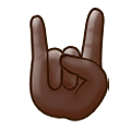 🤘🏿 Emoji Saudação Do Rock: Pele Escura na Samsung One UI 2.5.