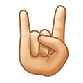 🤘🏻 Emoji Saudação Do Rock: Pele Clara na Samsung One UI 2.5.