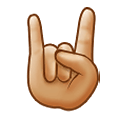 🤘🏼 Emoji Mano Haciendo El Signo De Cuernos: Tono De Piel Claro Medio en Samsung One UI 2.5.