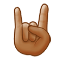 🤘🏽 Emoji Mano Haciendo El Signo De Cuernos: Tono De Piel Medio en Samsung One UI 2.5.
