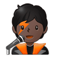Emoji 🧑🏿‍🎤 Cantante: Carnagione Scura su Samsung One UI 2.5.