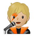🧑🏼‍🎤 Emoji Cantante: Tono De Piel Claro Medio en Samsung One UI 2.5.