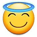 Emoji 😇 Faccina Con Sorriso E Aureola su Samsung One UI 2.5.