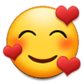 🥰 Emoji Rosto Sorridente Com 3 Corações na Samsung One UI 2.5.