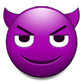 😈 Emoji Rosto Sorridente Com Chifres na Samsung One UI 2.5.