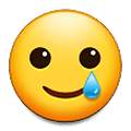 Emoji 🥲 Faccina Sorridente Con Lacrima su Samsung One UI 2.5.