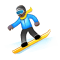 Émoji 🏂🏿 Snowboardeur : Peau Foncée sur Samsung One UI 2.5.