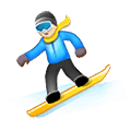 🏂🏻 Emoji Practicante De Snowboard: Tono De Piel Claro en Samsung One UI 2.5.