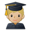Emoji 🧑🏼‍🎓 Studente: Carnagione Abbastanza Chiara su Samsung One UI 2.5.