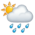 🌦️ Emoji Sol Detrás De Una Nube Con Lluvia en Samsung One UI 2.5.