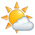 🌤️ Emoji Sonne hinter kleiner Wolke Samsung One UI 2.5.