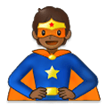 🦸🏾 Emoji Super-herói: Pele Morena Escura na Samsung One UI 2.5.