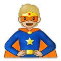 Émoji 🦸🏼 Super-héros : Peau Moyennement Claire sur Samsung One UI 2.5.