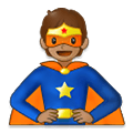 Emoji 🦸🏽 Supereroe: Carnagione Olivastra su Samsung One UI 2.5.