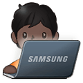🧑🏿‍💻 Emoji Tecnólogo: Tono De Piel Oscuro en Samsung One UI 2.5.