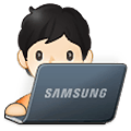 Emoji 🧑🏻‍💻 Persona Esperta Di Tecnologia: Carnagione Chiara su Samsung One UI 2.5.