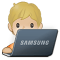 🧑🏼‍💻 Emoji Tecnólogo: Tono De Piel Claro Medio en Samsung One UI 2.5.
