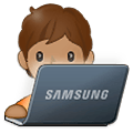 Émoji 🧑🏽‍💻 Informaticien (tous Genres) : Peau Légèrement Mate sur Samsung One UI 2.5.