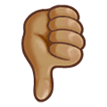 👎🏽 Emoji Polegar Para Baixo: Pele Morena na Samsung One UI 2.5.