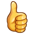 Emoji 👍 Pollice In Su su Samsung One UI 2.5.