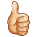 👍🏻 Emoji Pulgar Hacia Arriba: Tono De Piel Claro en Samsung One UI 2.5.