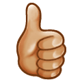 👍🏼 Emoji Polegar Para Cima: Pele Morena Clara na Samsung One UI 2.5.