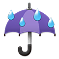 ☔ Emoji Paraguas Con Gotas De Lluvia en Samsung One UI 2.5.