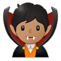 Émoji 🧛🏽 Vampire : Peau Légèrement Mate sur Samsung One UI 2.5.