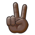 ✌🏿 Emoji Victory-Geste: dunkle Hautfarbe Samsung One UI 2.5.