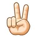 ✌🏻 Emoji Mano Con Señal De Victoria: Tono De Piel Claro en Samsung One UI 2.5.