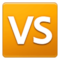 🆚 Emoji Großbuchstaben VS in orangefarbenem Quadrat Samsung One UI 2.5.