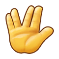 Emoji 🖖 Saluto Vulcaniano su Samsung One UI 2.5.
