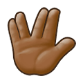 🖖🏾 Emoji Saudação Vulcana: Pele Morena Escura na Samsung One UI 2.5.