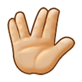 🖖🏼 Emoji vulkanischer Gruß: mittelhelle Hautfarbe Samsung One UI 2.5.