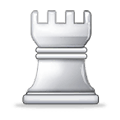 ♖ Emoji Torre de xadrez branca na Samsung One UI 2.5.