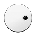 Émoji ⚆ Cercle blanc avec un point à droite sur Samsung One UI 2.5.