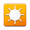 ☼ Emoji Sol en blanco y negro con rayos en Samsung One UI 2.5.