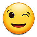 😉 Emoji Rosto Com Olho Piscando na Samsung One UI 2.5.